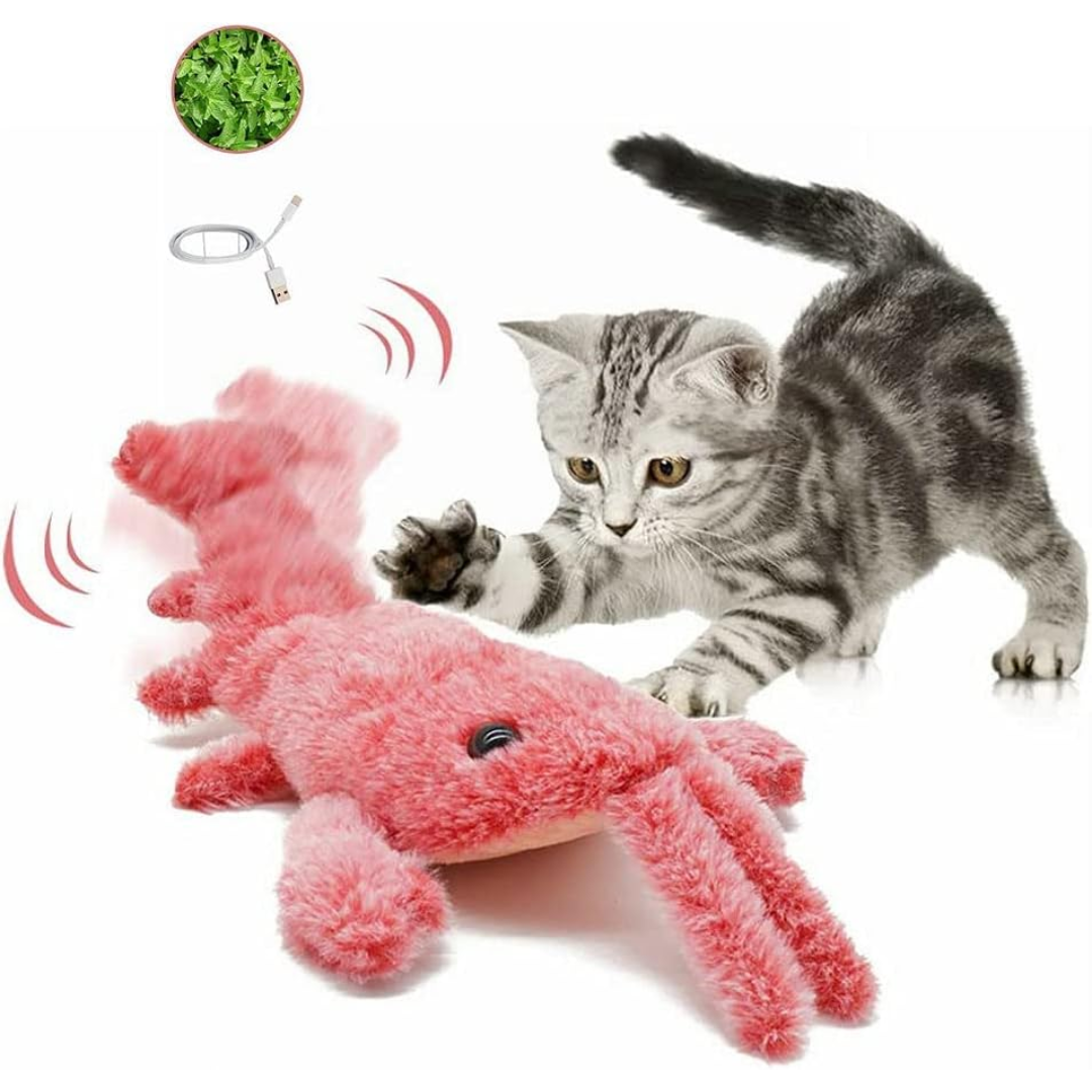 Juguete langosta interactivo para mascotas