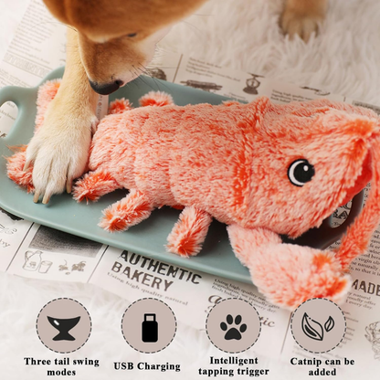 Juguete langosta interactivo para mascotas