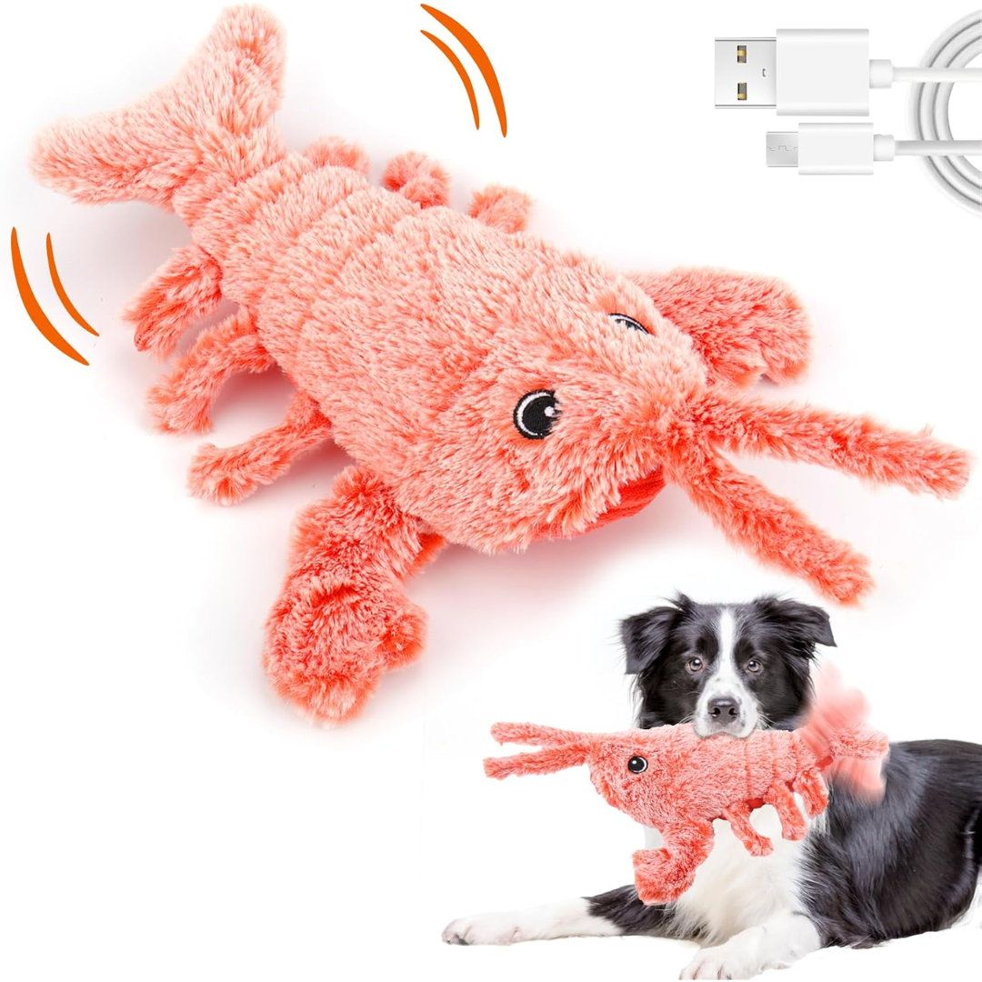 Juguete langosta interactivo para mascotas